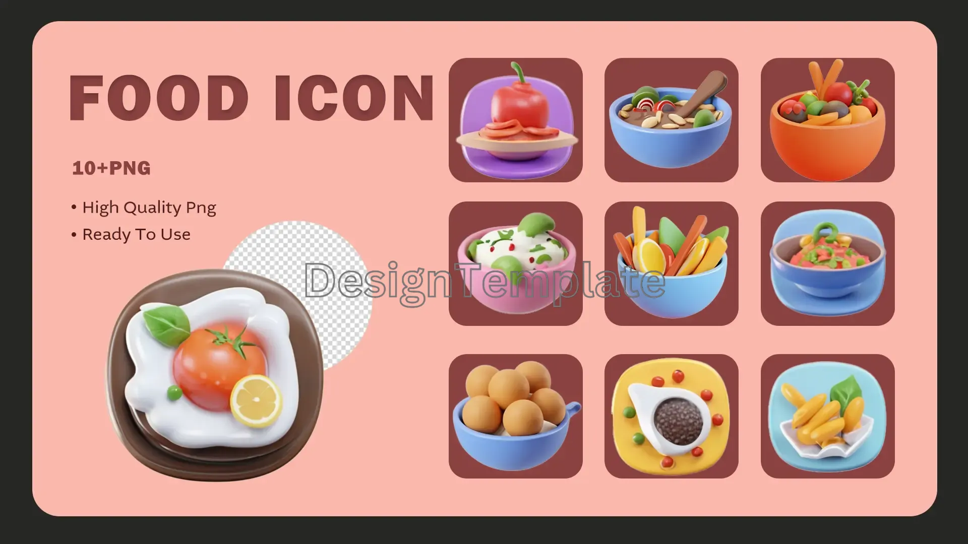 Dining Essentials 3D Icons Pack